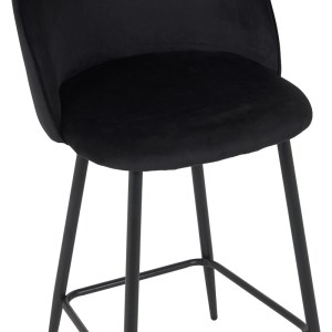 pak-128-000072-4 ΣΚΑΜΠΟ ΜΠΑΡ ΜΕΣΑΙΟΥ ΥΨΟΥΣ PERCH PAKOWORLD ΒΕΛΟΥΔΟ ΣΕ ΜΑΥΡΗ ΑΠΟΧΡΩΣΗ ΜΕ ΜΑΥΡΑ ΜΕΤΑΛΛΙΚΑ ΠΟΔΙΑ 50X43X99ΕΚ