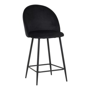 pak-128-000072 ΣΚΑΜΠΟ ΜΠΑΡ ΜΕΣΑΙΟΥ ΥΨΟΥΣ PERCH PAKOWORLD ΒΕΛΟΥΔΟ ΣΕ ΜΑΥΡΗ ΑΠΟΧΡΩΣΗ ΜΕ ΜΑΥΡΑ ΜΕΤΑΛΛΙΚΑ ΠΟΔΙΑ 50X43X99ΕΚ