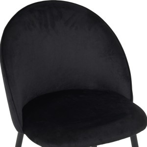 pak-128-000075-4 ΚΑΡΕΚΛΑ PERCH PAKOWORLD ΒΕΛΟΥΔΟ ΣΕ ΜΑΥΡΗ ΑΠΟΧΡΩΣΗ ΜΕ ΜΑΥΡΑ ΜΕΤΑΛΛΙΚΑ ΠΟΔΙΑ 50X43X82ΕΚ