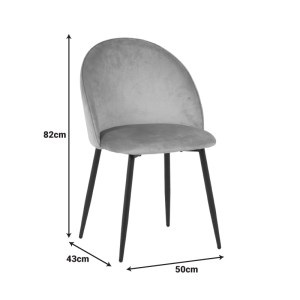pak-128-000075-6 ΚΑΡΕΚΛΑ PERCH PAKOWORLD ΒΕΛΟΥΔΟ ΣΕ ΜΑΥΡΗ ΑΠΟΧΡΩΣΗ ΜΕ ΜΑΥΡΑ ΜΕΤΑΛΛΙΚΑ ΠΟΔΙΑ 50X43X82ΕΚ
