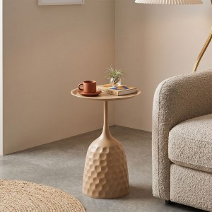 pak-128-000081 ΒΟΗΘΗΤΙΚΟ ΤΡΑΠΕΖΙ WAINI PAKOWORLD ΜΕΤΑΛΛΟ CAPPUCCINO Φ39X60ΕΚ
