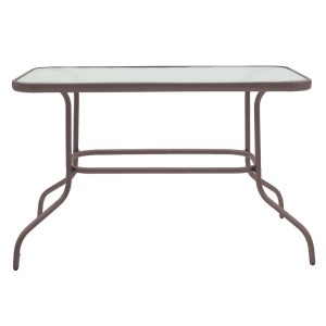 pak-130-000034-1 ΤΡΑΠΕΖΙ VALOR PAKOWORLD ΜΕΤΑΛΛΟ ΚΑΦΕ-ΓΥΑΛΙ 110X60X70ΕΚ