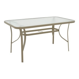 pak-130-000097 ΤΡΑΠΕΖΙ ENSURE PAKOWORLD ΜΕΤΑΛΛΟ ΣΑΜΠΑΝΙΖΕ-ΓΥΑΛΙ 140X80X70ΕΚ