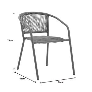 pak-130-000136-7 ΤΡΑΠΕΖΑΡΙΑ WATSON-LINDARIA PAKOWORLD 3ΤΕΜ ΜΕΤΑΛΛΟ ΑΝΘΡΑΚΙ-ΓΥΑΛΙ 70X70X70ΕΚ