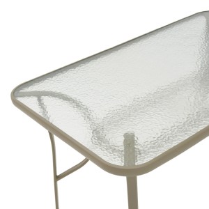 pak-130-000159-6 ΤΡΑΠΕΖΑΡΙΑ SUSSIE-ENSURE PAKOWORLD 5ΤΕΜ ΜΕΤΑΛΛΟ-ΓΥΑΛΙ ΣΕ ΣΑΜΠΑΝΙΖΕ ΑΠΟΧΡΩΣΗ 140X80X70ΕΚ