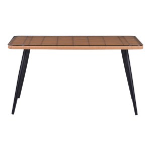 pak-140-000067-5 ΤΡΑΠΕΖΑΡΙΑ NAOKI-TANISH ΣΕΤ 5 ΤΕΜ PAKOWORLD ΓΥΑΛΙΝΟ- PE RATTAN ΣΕ ΦΥΣΙΚΗ ΑΠΟΧΡΩΣΗ ΜΕ ΜΑΥΡΑ ΠΟΔΙΑ 140X80X78ΕΚ