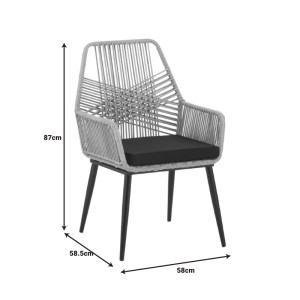 pak-140-000067-7 ΤΡΑΠΕΖΑΡΙΑ NAOKI-TANISH ΣΕΤ 5 ΤΕΜ PAKOWORLD ΓΥΑΛΙΝΟ- PE RATTAN ΣΕ ΦΥΣΙΚΗ ΑΠΟΧΡΩΣΗ ΜΕ ΜΑΥΡΑ ΠΟΔΙΑ 140X80X78ΕΚ
