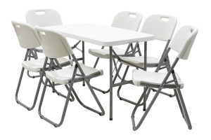 pak-142-000004-8 ΤΡΑΠΕΖΙ CATERING RODEO PAKOWORLD ΠΤΥΣΣΟΜΕΝΟ-ΒΑΛΙΤΣΑ ΛΕΥΚΟ 122X60X74ΕΚ