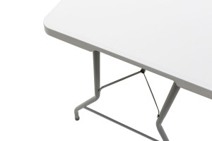 pak-142-000007-6 ΤΡΑΠΕΖΙ CATERING RODEO PAKOWORLD ΠΤΥΣΣΟΜΕΝΟ-ΒΑΛΙΤΣΑ ΛΕΥΚΟ 183X76X74ΕΚ