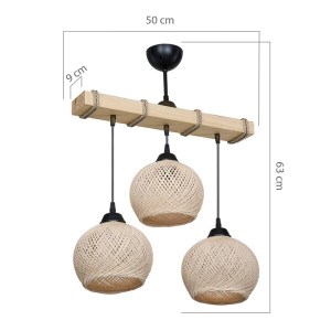 pak-147-000066-3 ΦΩΤΙΣΤΙΚΟ ΟΡΟΦΗΣ ΤΡΙΦΩΤΟ PWL-1120 PAKOWORLD Ε27 ΚΡΕΜ-ΦΥΣΙΚΟ 50X20X63ΕΚ