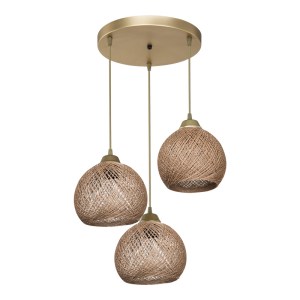 pak-147-000109 ΦΩΤΙΣΤΙΚΟ ΟΡΟΦΗΣ ΤΡΙΦΩΤΟ PWL-1121 PAKOWORLD Ε27 ΜΠΕΖ-ΧΡΥΣΟ Φ40X80ΕΚ