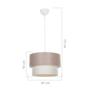 pak-147-000116-3 ΦΩΤΙΣΤΙΚΟ ΟΡΟΦΗΣ ΜΟΝΟΦΩΤΟ PWL-1194 PAKOWORLD Ε27 ΜΠΕΖ Φ30X19ΕΚ