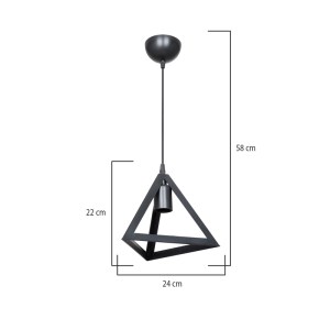 pak-147-000166-2 ΦΩΤΙΣΤΙΚΟ ΟΡΟΦΗΣ ΜΟΝΟΦΩΤΟ LESLY PAKOWORLD PP ΣΕ ΜΑΥΡΗ ΑΠΟΧΡΩΣΗ Φ24X22ΕΚ