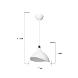 pak-147-000169-3 ΦΩΤΙΣΤΙΚΟ ΟΡΟΦΗΣ ΜΟΝΟΦΩΤΟ OUFOA PAKOWORLD PP ΣΕ ΛΕΥΚΗ ΑΠΟΧΡΩΣΗ Φ22X22ΕΚ