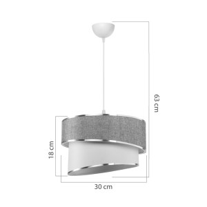 pak-147-000193-3 ΦΩΤΙΣΤΙΚΟ ΟΡΟΦΗΣ ΜΟΝΟΦΩΤΟ LOOPY PAKOWORLD Ε27 ΜΩΒ-ΛΕΥΚΟ Φ30X18ΕΚ