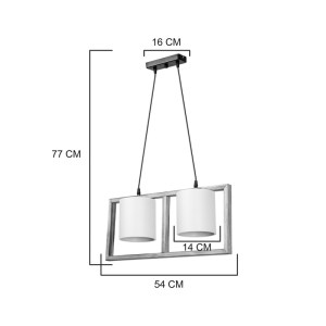pak-147-000204-3 ΦΩΤΙΣΤΙΚΟ ΟΡΟΦΗΣ ΔΙΦΩΤΟ SEREDA I PAKOWORLD Ε14 ΣΕ ΚΑΦΕ-CREAM ΑΠΟΧΡΩΣΗ 54X14X27ΕΚ