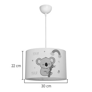 pak-147-000212-3 ΠΑΙΔΙΚΟ ΦΩΤΙΣΤΙΚΟ ΟΡΟΦΗΣ KOALA PAKOWORLD LED E27 ΠΟΛΥΧΡΩΜΟ PVC Φ30X20ΕΚ