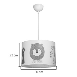 pak-147-000213-3 ΠΑΙΔΙΚΟ ΦΩΤΙΣΤΙΚΟ ΟΡΟΦΗΣ SAFARI PAKOWORLD LED E27 ΠΟΛΥΧΡΩΜΟ PVC Φ30X20ΕΚ