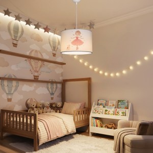 pak-147-000215-1 ΠΑΙΔΙΚΟ ΦΩΤΙΣΤΙΚΟ ΟΡΟΦΗΣ BALLERINA PAKOWORLD LED E27 ΠΟΛΥΧΡΩΜΟ PVC Φ30X20ΕΚ