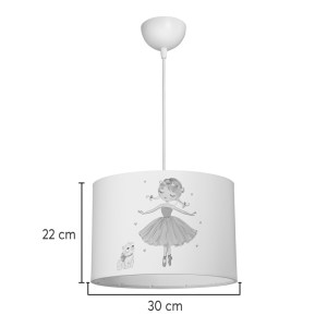pak-147-000215-3 ΠΑΙΔΙΚΟ ΦΩΤΙΣΤΙΚΟ ΟΡΟΦΗΣ BALLERINA PAKOWORLD LED E27 ΠΟΛΥΧΡΩΜΟ PVC Φ30X20ΕΚ