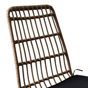 pak-152-000017-2 ΚΑΡΕΚΛΑ NAOKI PAKOWORLD RATTAN ΣΕ ΦΥΣΙΚΗ ΑΠΟΧΡΩΣΗ ΜΕ ΜΑΥΡΟ ΜΑΞΙΛΑΡΙ ΚΑΙ ΜΕΤΑΛΛΙΚΟ ΜΑΥΡΟ ΠΟΔΙ 45X60X83ΕΚ