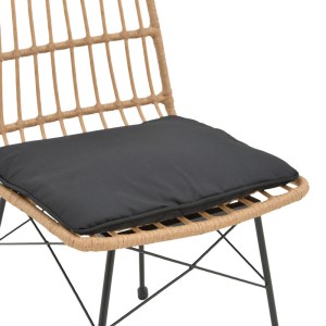 pak-152-000017-8 ΚΑΡΕΚΛΑ NAOKI PAKOWORLD RATTAN ΣΕ ΦΥΣΙΚΗ ΑΠΟΧΡΩΣΗ ΜΕ ΜΑΥΡΟ ΜΑΞΙΛΑΡΙ ΚΑΙ ΜΕΤΑΛΛΙΚΟ ΜΑΥΡΟ ΠΟΔΙ 45.5X59.5X89ΕΚ