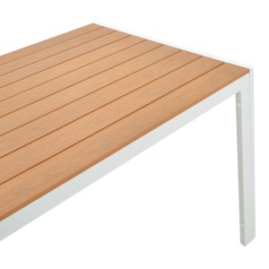 pak-152-000031-4 ΤΡΑΠΕΖΙ NARES PAKOWORLD ΑΛΟΥΜΙΝΙΟ ΛΕΥΚΟ-PLYWOOD ΦΥΣΙΚΟ 180X90X72.5ΕΚ