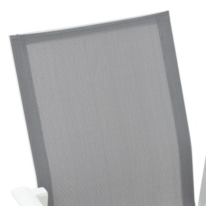 pak-152-000049-4 ΠΟΛΥΘΡΟΝΑ ΚΗΠΟΥ DASHIELL  PAKOWORLD ΑΛΟΥΜΙΝΙΟ ΛΕΥΚΟ  TEXTILENE ΓΚΡΙ 71X58X94ΕΚ