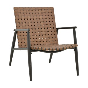 pak-152-000050 ΠΟΛΥΘΡΟΝΑ EAMON PAKOWORLD ΜΑΥΡΟ ΑΛΟΥΜΙΝΙΟ ΚΑΙ PE RATTAN ΣΕ ΚΑΦΕ ΑΠΟΧΡΩΣΗ 72.5X73.5X77ΕΚ
