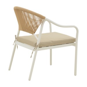 pak-152-000056-3 ΣΑΛΟΝΙ BONANZA PAKOWORLD ΣΕΤ 4ΤΜΧ RATTAN ΜΠΕΖ-ΑΛΟΥΜΙΝΙΟ ΛΕΥΚΟ