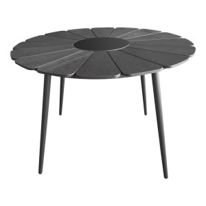 pak-152-000088-1 ΤΡΑΠΕΖΙ PINAP PAKOWORLD ΜΑΥΡΟ ΑΛΟΥΜΙΝΙΟ ΚΑΙ PLYWOOD ΣΕ ΜΑΥΡΗ ΑΠΟΧΡΩΣΗ Φ110X74ΕΚ
