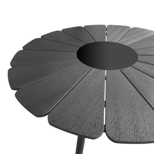 pak-152-000088-2 ΤΡΑΠΕΖΙ PINAP PAKOWORLD ΜΑΥΡΟ ΑΛΟΥΜΙΝΙΟ ΚΑΙ PLYWOOD ΣΕ ΜΑΥΡΗ ΑΠΟΧΡΩΣΗ Φ110X74ΕΚ