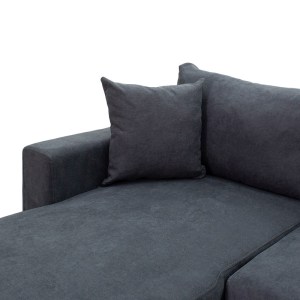 pak-166-000010-7 ΓΩΝΙΑΚΟΣ ΚΑΝΑΠΕΣ-ΚΡΕΒΑΤΙ ΑΝΑΣΤΡΕΨΙΜΟΣ LILIAN PAKOWORLD ΑΝΘΡΑΚΙ 225X148X81ΕΚ