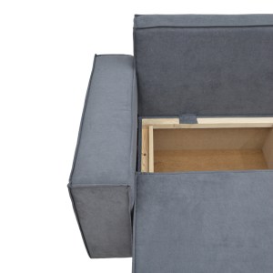 pak-166-000025-5 ΓΩΝΙΑΚΟΣ ΚΑΝΑΠΕΣ-ΚΡΕΒΑΤΙ ΑΝΑΣΤΡΕΨΙΜΟΣ OLYMP ΙΙ PAKOWORLD ΥΦΑΣΜΑ ΣΕ ΓΚΡΙ ΑΠΟΧΡΩΣΗ 283X214X83ΕΚ