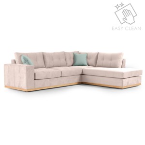pak-168-000021 ΓΩΝΙΑΚΟΣ ΚΑΝΑΠΕΣ ΑΡΙΣΤΕΡΗ ΓΩΝΙΑ BOSTON PAKOWORLD ΥΦΑΣΜΑ ELEPHANT-CIEL 280X225X90ΕΚ
