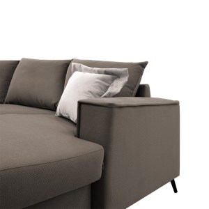 pak-168-000040-4 ΓΩΝΙΑΚΟΣ ΚΑΝΑΠΕΣ FABULOUS PAKOWORLD ΑΝΑΣΤΡΕΨΙΜΟΣ ΥΦΑΣΜΑ MOCHA-CREAM 240X165X95ΕΚ