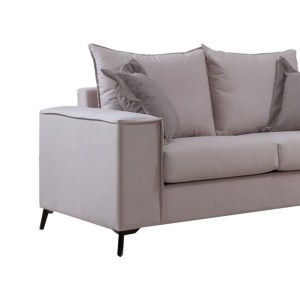 pak-168-000048-1 ΚΑΝΑΠΕΣ VERONA 2ΘΕΣΙΟΣ CREAM - ΜΑΞΙΛΑΡΙΑ MOCHA 173X93X100ΕΚ