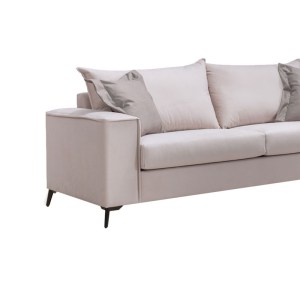 pak-168-000049-1 ΚΑΝΑΠΕΣ VERONA 3ΘΕΣΙΟΣ CREAM - ΜΑΞΙΛΑΡΙΑ MOCHA 225X93X100ΕΚ