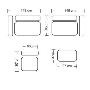 pak-168-000063-10 ΠΟΛΥΜΟΡΦΙΚΟΣ-ΑΝΑΣΤΡΕΨΙΜΟΣ ΚΑΝΑΠΕΣ LONDON PAKOWORLD ΠΟΝΤΙΚΙ ΧΡΩΜΑ ΥΦΑΣΜΑ ΜΕ ΜΑΞΙΛΑΡΙΑ ΣΕ ΑΠΟΧΡΩΣΗ ΑΝΟΙΧΤΟ ΓΚΡΙ 296X246X95ΕΚ