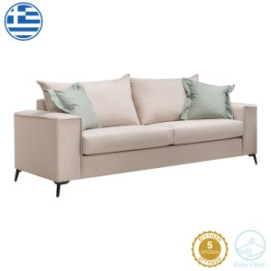 pak-168-000078 ΚΑΝΑΠΕΣ VERONA 3ΘΕΣΙΟΣ ΚΡΕΜ ΥΦΑΣΜΑ ΜΕ ΜΑΞΙΛΑΡΙΑ ΣΕ ΜΕΝΤΑ ΑΠΟΧΡΩΣΗ 225X93X100ΕΚ