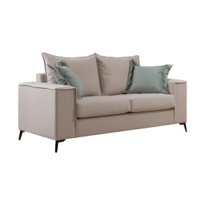 pak-168-000093-5 ΣΕΤ ΣΑΛΟΝΙΟΥ 2ΤΕΜ VERONA PAKOWORLD ΚΡΕΜ ΥΦΑΣΜΑ ΜΕ ΜΑΞΙΛΑΡΙΑ ΣΕ ΜΕΝΤΑ ΑΠΟΧΡΩΣΗ