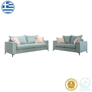 pak-168-000099 ΣΕΤ ΣΑΛΟΝΙΟΥ 2ΤΕΜ VERONA PAKOWORLD ΜΕΝΤΑ ΥΦΑΣΜΑ ΜΕ ΜΑΞΙΛΑΡΙΑ ΣΕ ΚΡΕΜ ΑΠΟΧΡΩΣΗ
