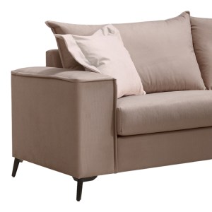 pak-168-000101-3 ΣΕΤ ΣΑΛΟΝΙΟΥ 2ΤΕΜ VERONA PAKOWORLD ΜΟΚΑ ΥΦΑΣΜΑ ΜΕ ΜΑΞΙΛΑΡΙΑ ΣΕ ΚΡΕΜ ΑΠΟΧΡΩΣΗ