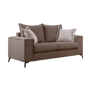 pak-168-000101-5 ΣΕΤ ΣΑΛΟΝΙΟΥ 2ΤΕΜ VERONA PAKOWORLD ΜΟΚΑ ΥΦΑΣΜΑ ΜΕ ΜΑΞΙΛΑΡΙΑ ΣΕ ΚΡΕΜ ΑΠΟΧΡΩΣΗ