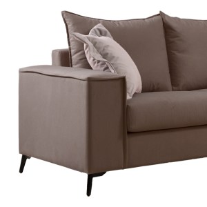 pak-168-000101-6 ΣΕΤ ΣΑΛΟΝΙΟΥ 2ΤΕΜ VERONA PAKOWORLD ΜΟΚΑ ΥΦΑΣΜΑ ΜΕ ΜΑΞΙΛΑΡΙΑ ΣΕ ΚΡΕΜ ΑΠΟΧΡΩΣΗ