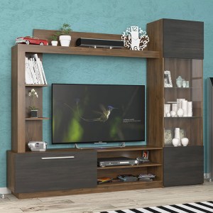 pak-173-000020 ΣΥΝΘΕΤΟ ΣΑΛΟΝΙΟΥ JUNE PAKOWORLD ΚΑΡΥΔΙ-WENGE 204X35X177ΕΚ