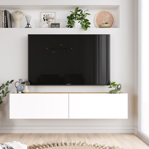 pak-176-000062-2 ΕΠΙΠΛΟ ΤΗΛΕΟΡΑΣΗΣ ΕΠΙΤΟΙΧΙΟ SERIT PAKOWORLD ΛΕΥΚΟ-SONOMA 140X31.6X29.6ΕΚ