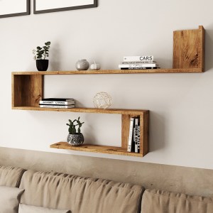 pak-176-000080-1 ΡΑΦΙΕΡΑ ΤΟΙΧΟΥ BELINDA PAKOWORLD OAK 120X14.5X71.4ΕΚ