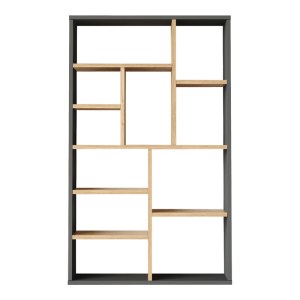 pak-176-000201-1 ΒΙΒΛΙΟΘΗΚΗ BOTECA 10ΘΕΣΕΩΝ PAKOWORLD ΣΕ ΦΥΣΙΚΗ-ΑΝΘΡΑΚΙ ΑΠΟΧΡΩΣΗ 75X22X123.6ΕΚ