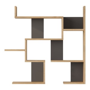 pak-176-000240-2 ΡΑΦΙΕΡΑ ΤΟΙΧΟΥ MAZE PAKOWORLD OAK ΜΕ ΑΝΘΡΑΚΙ 93,3X14,5X90ΕΚ